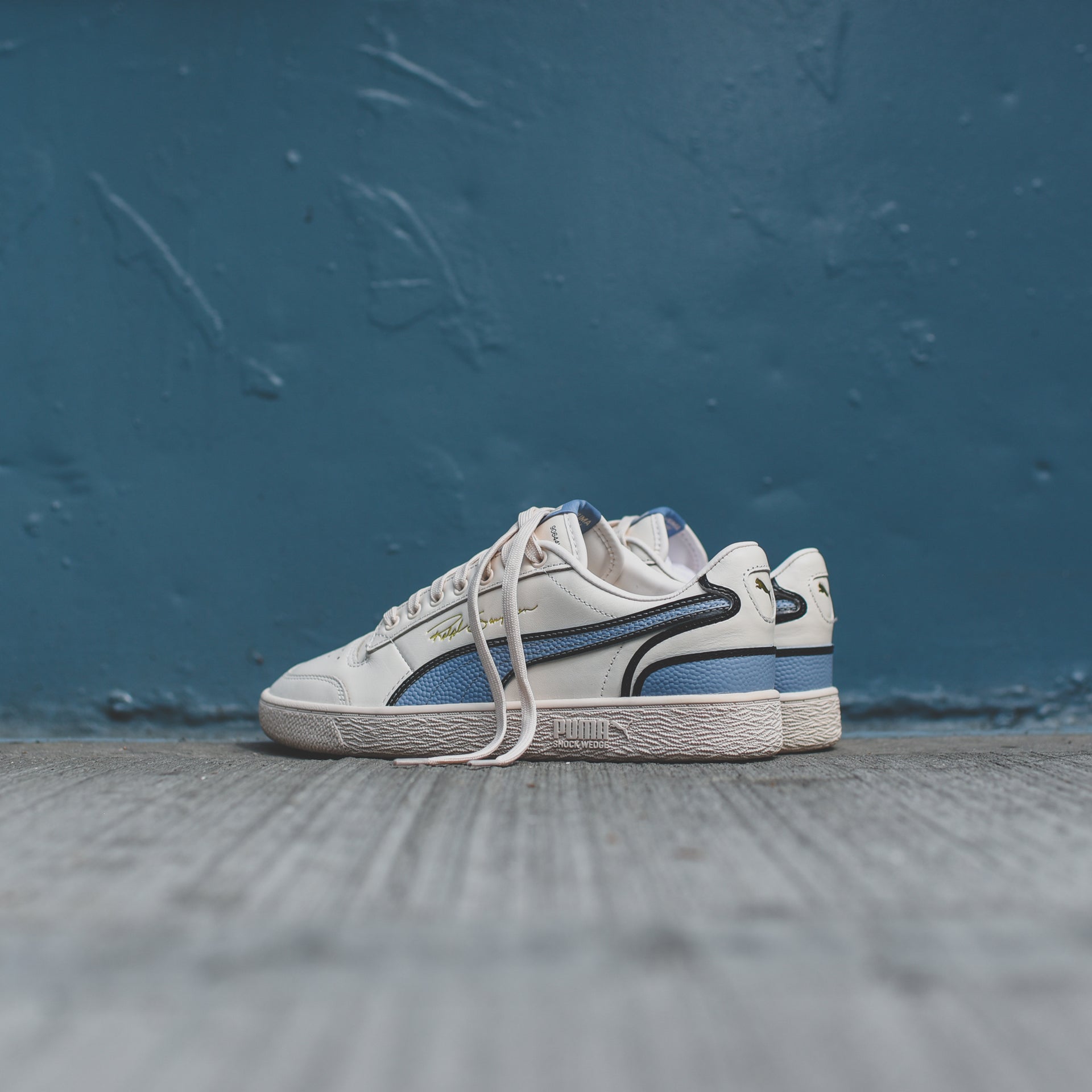 Puma x Ralph Sampson Lo Hoops - Pastel Parchment / Faded Denim