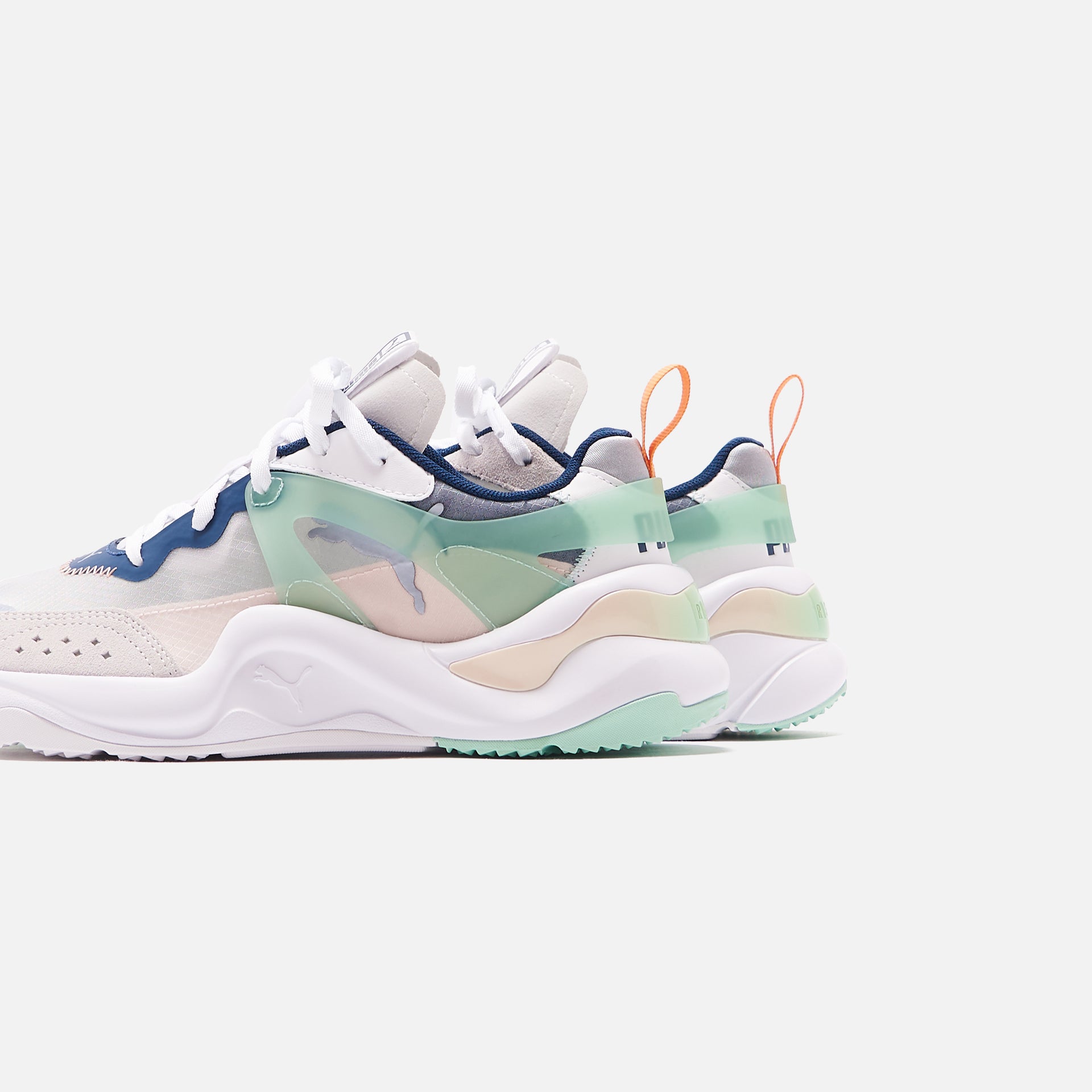 Puma WMNS Rise - White / Mist Green / Cantaloupe