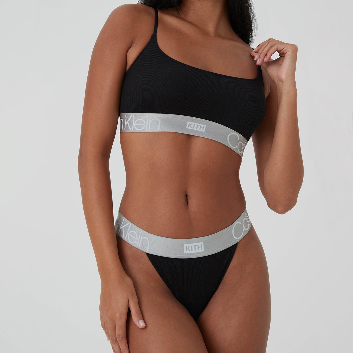 Kith Women for Calvin Klein Seasonal High Leg Tanga - Black