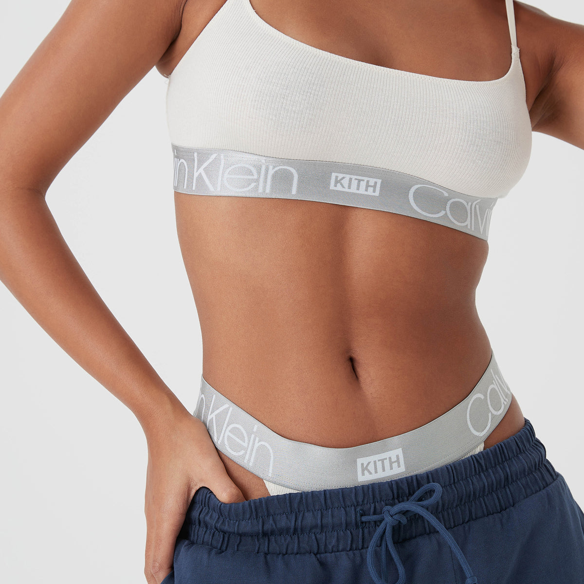 Kith Women for Calvin Klein Seasonal High Leg Tanga - Waffle