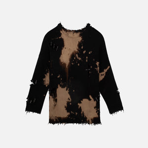 R13 Bleached Distressed Sweater - Bleached Black