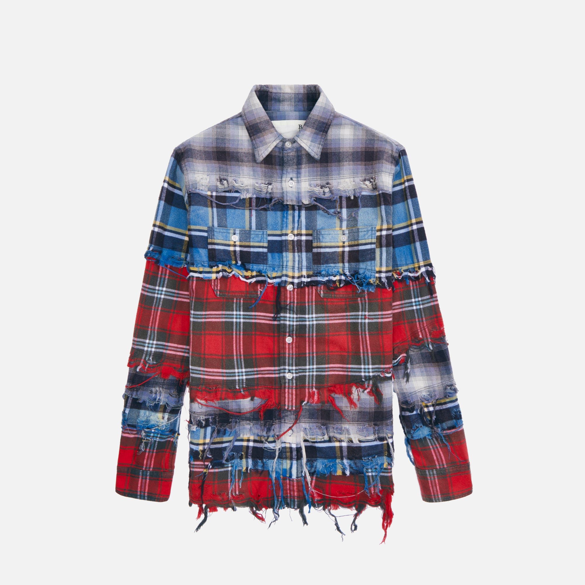 R13 Pieced Shirt Blue Plaid Kith