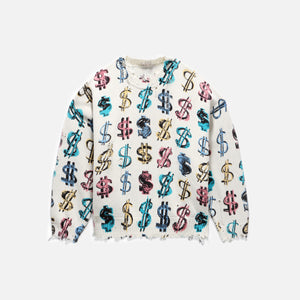 R13 Sweaters Dollar Sign Oversized Sweater - Multicolor