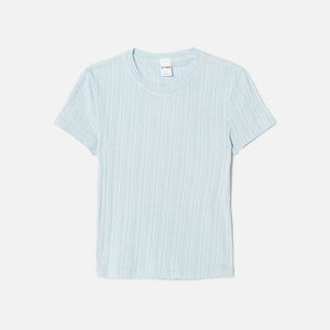 ReDone Pointelle Baby Tee - Pale Blue