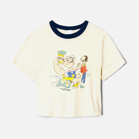 ReDone Micro Popeye Tee - Vintage Ivory