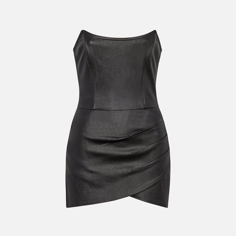 Retrofete James Mini Dress - Coated Black
