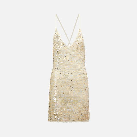 Retrofete Elliana Dress - Ivory / Gold