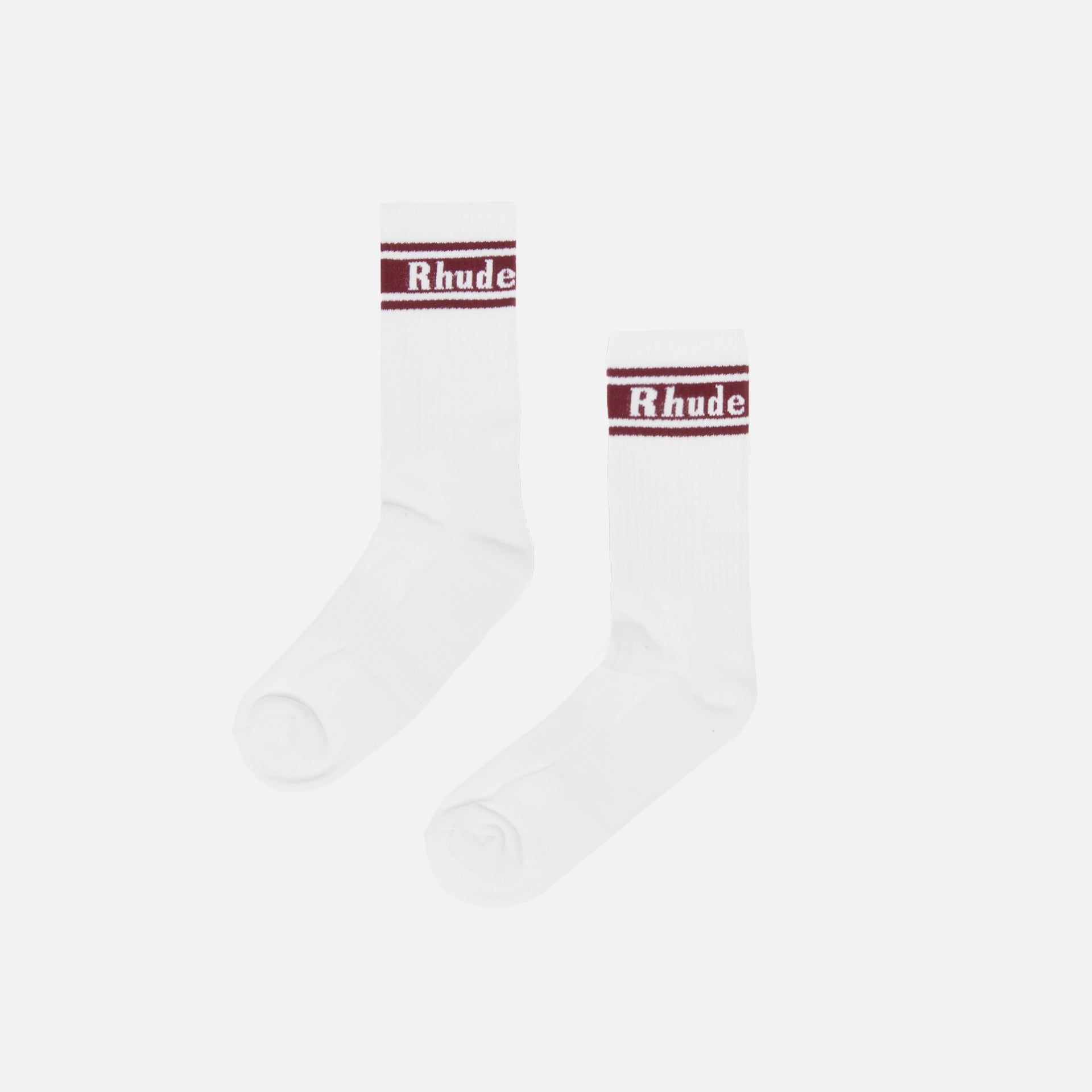 Rhude Stripe Socks - Burgundy