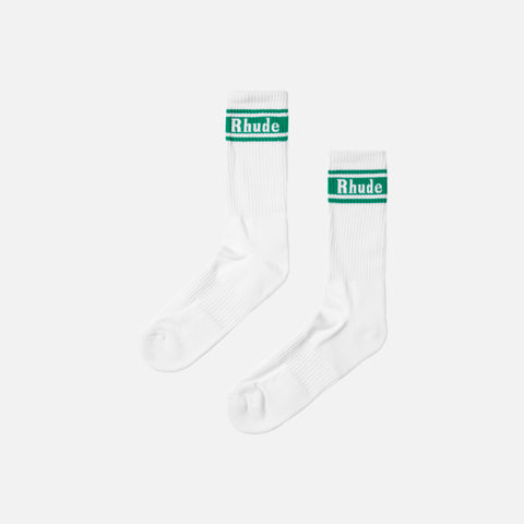 Rhude Stripe Socks - Green