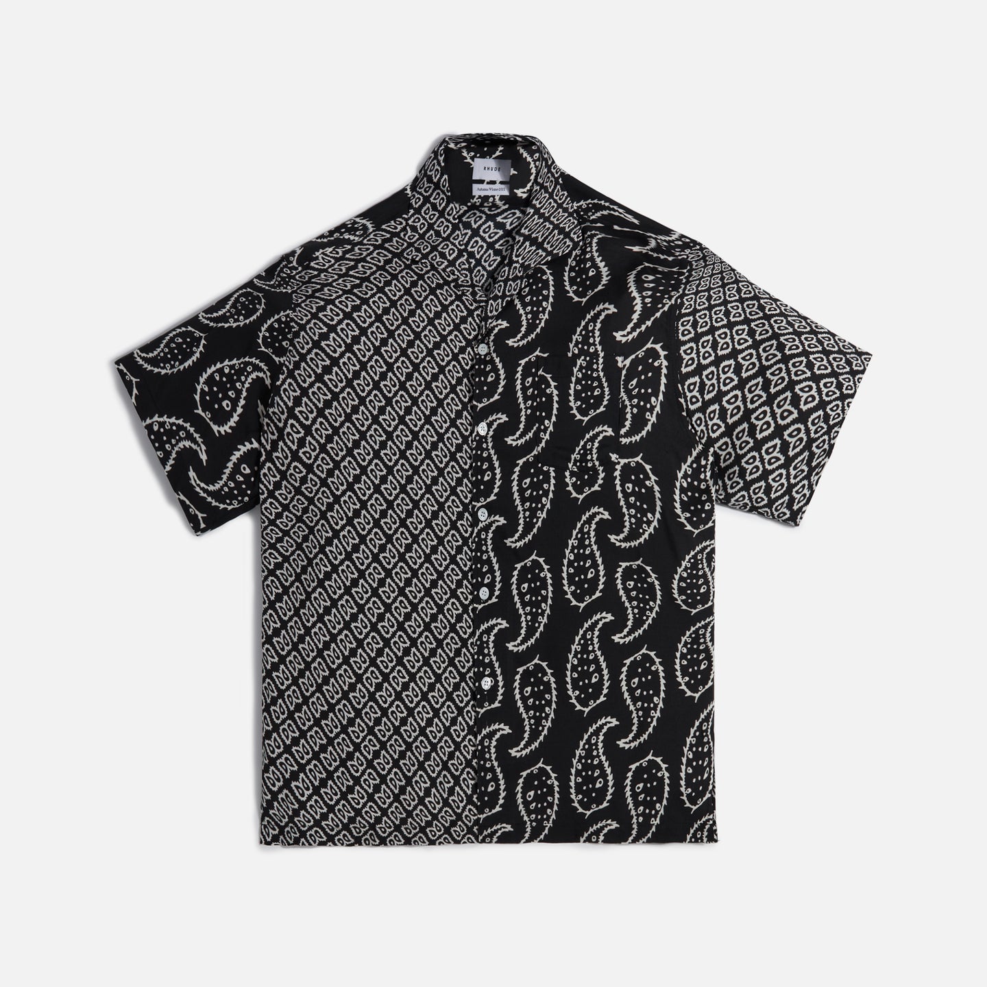 Rhude Rayon Bandana Button Up Shirt Black Kith