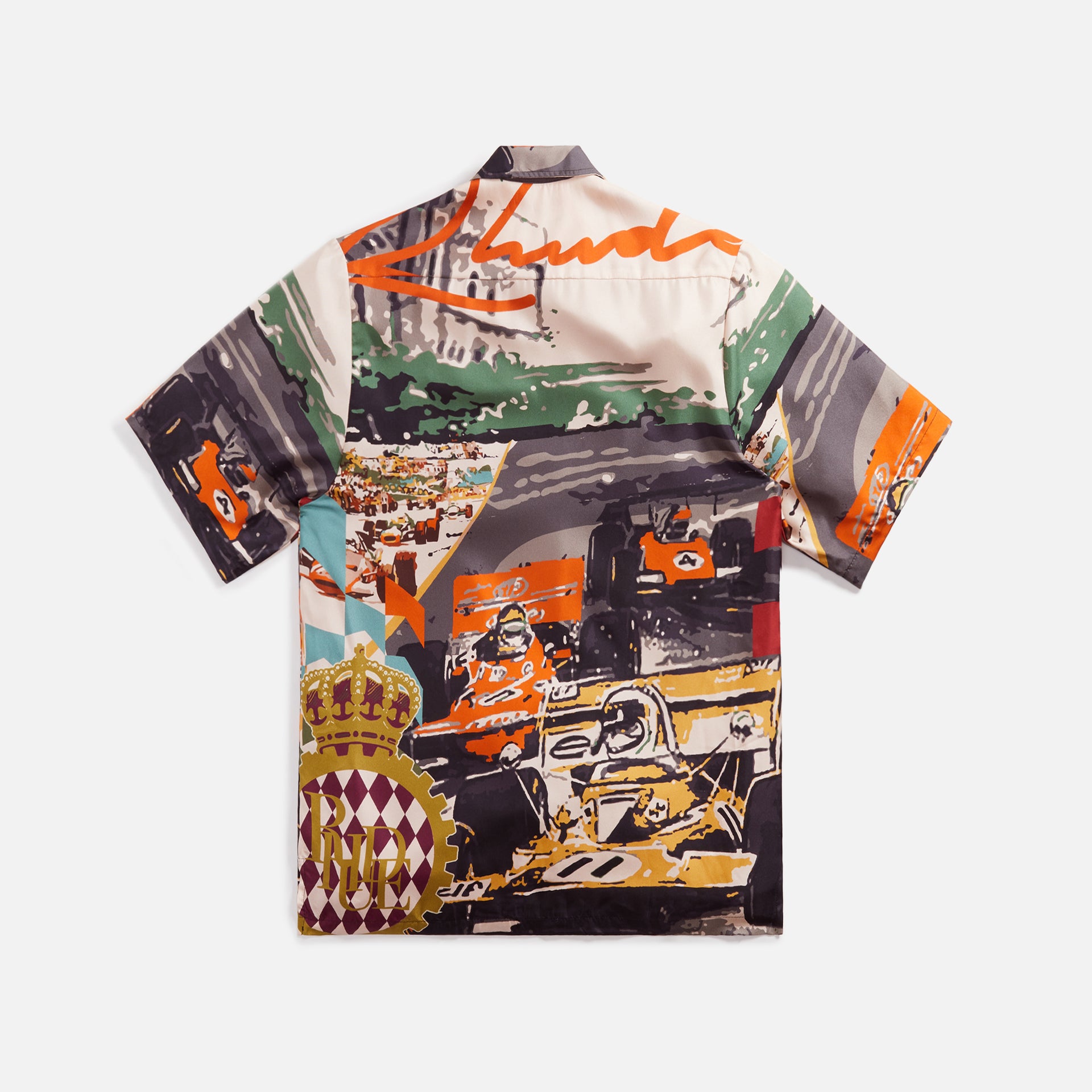 Rhude Silk Racing Button Up Shirt - Multi