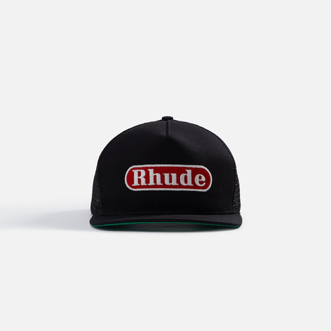 Rhude Pit Stop Trucker Hat - Black