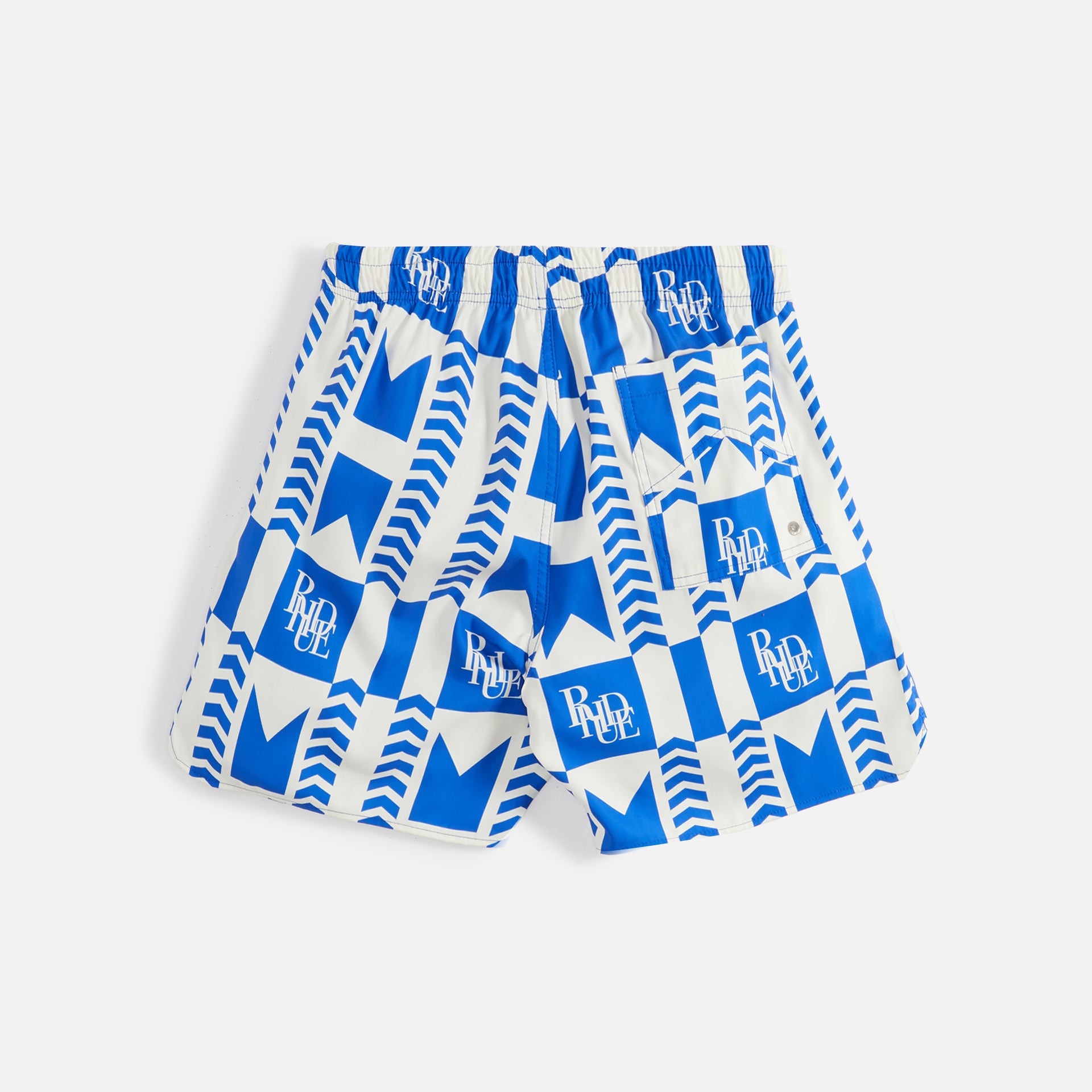 Rhude Blue Grasse Swim Trunks - Blue White