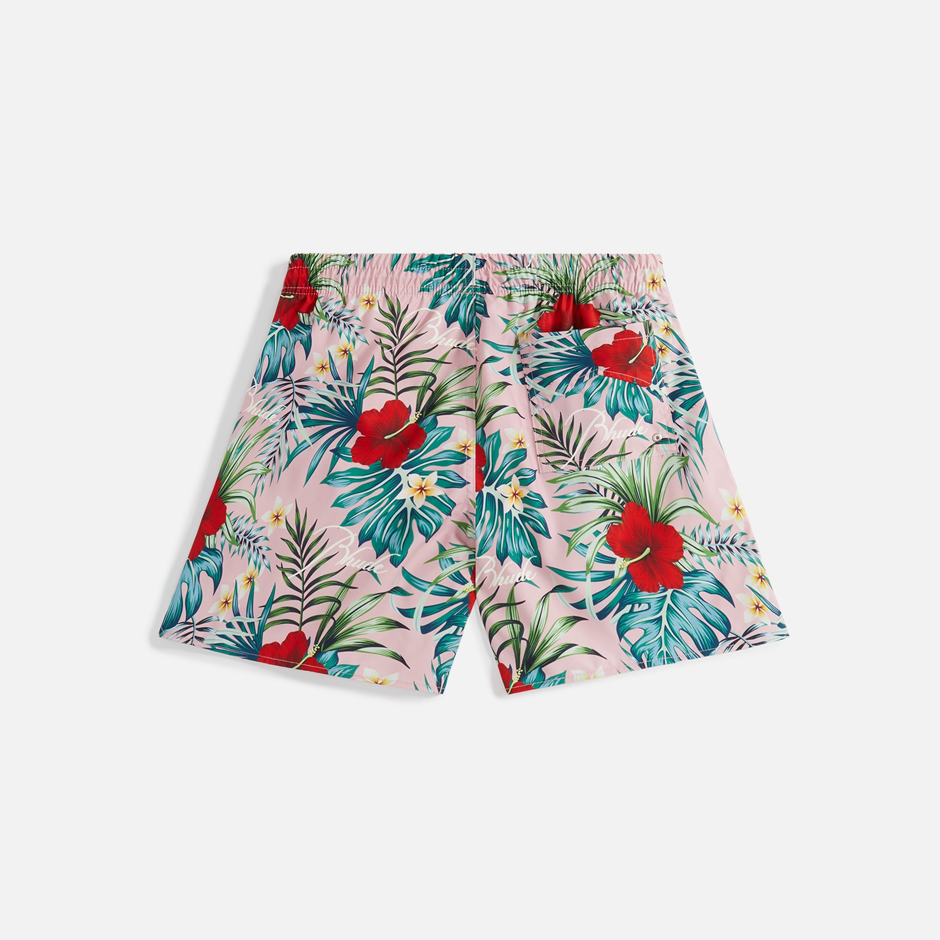 Rhude Hawaiian Logo Swim Trunks - Mauve