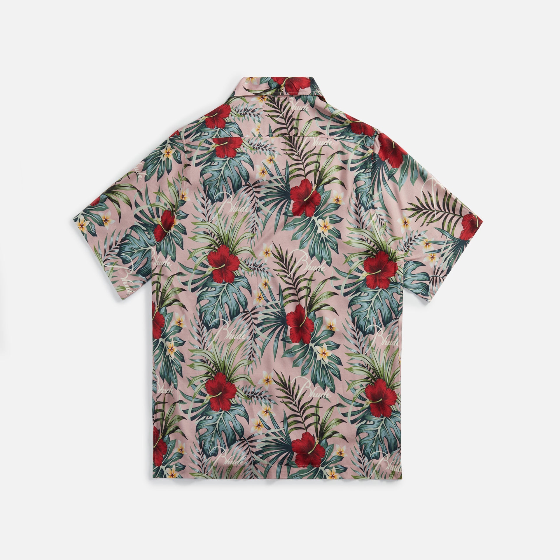 Rhude Hawiian Logo Rayon Shirt - Mauve