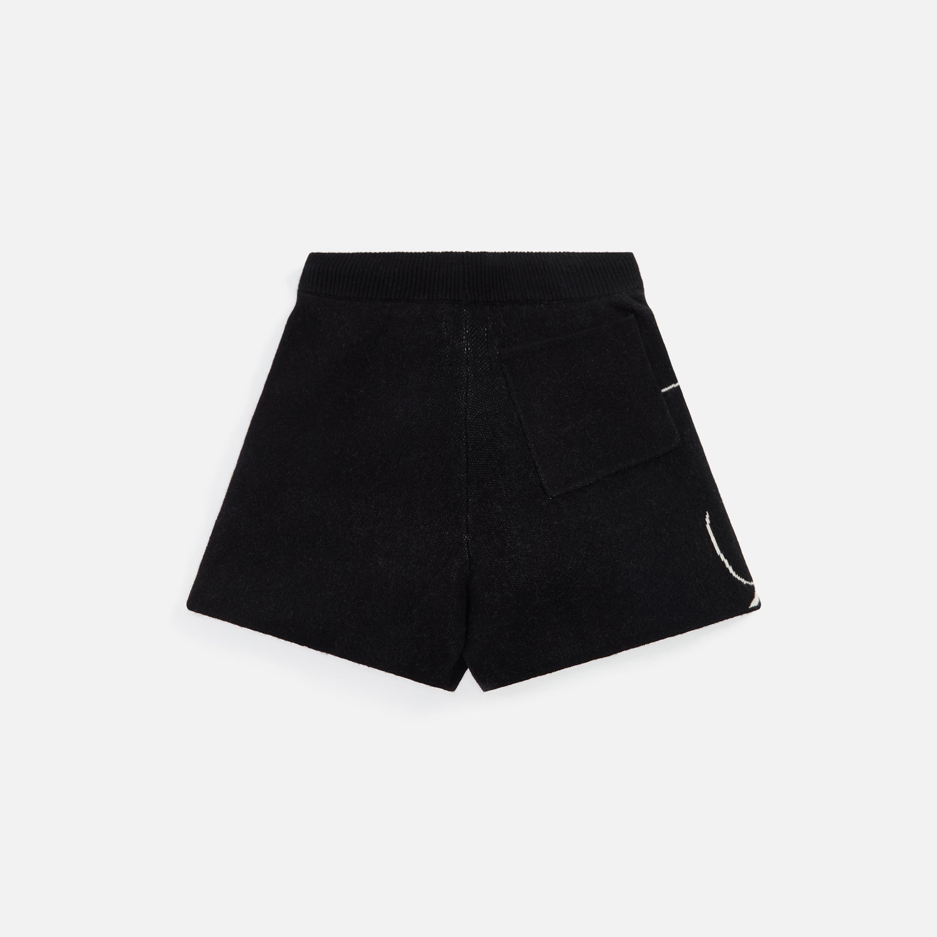 Rhude Knit Logo Short - Black / Crème