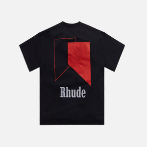Rhude Track Logo Tee - Vintage Black