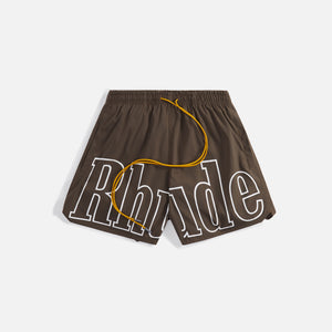 Rhude Logo Swim Short - Dark Grey