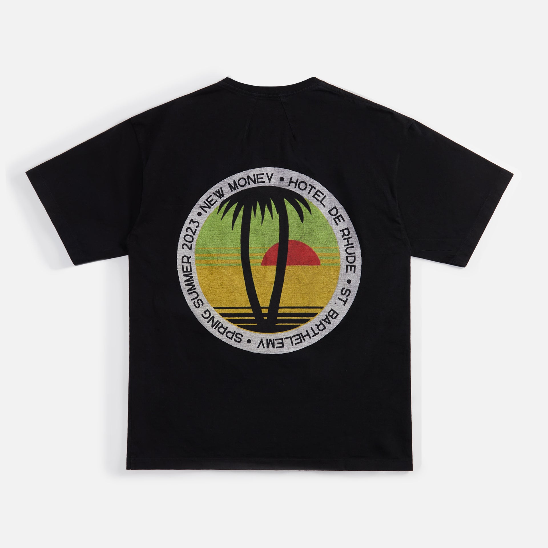Rhude Twin Palms Tee - Vintage Black