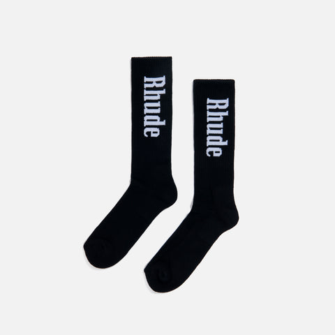 Rhude Vertical Socks - Black / White