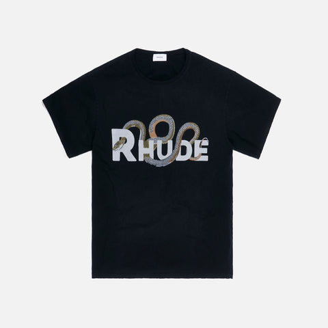 Rhude Snake Logo Tee - Black