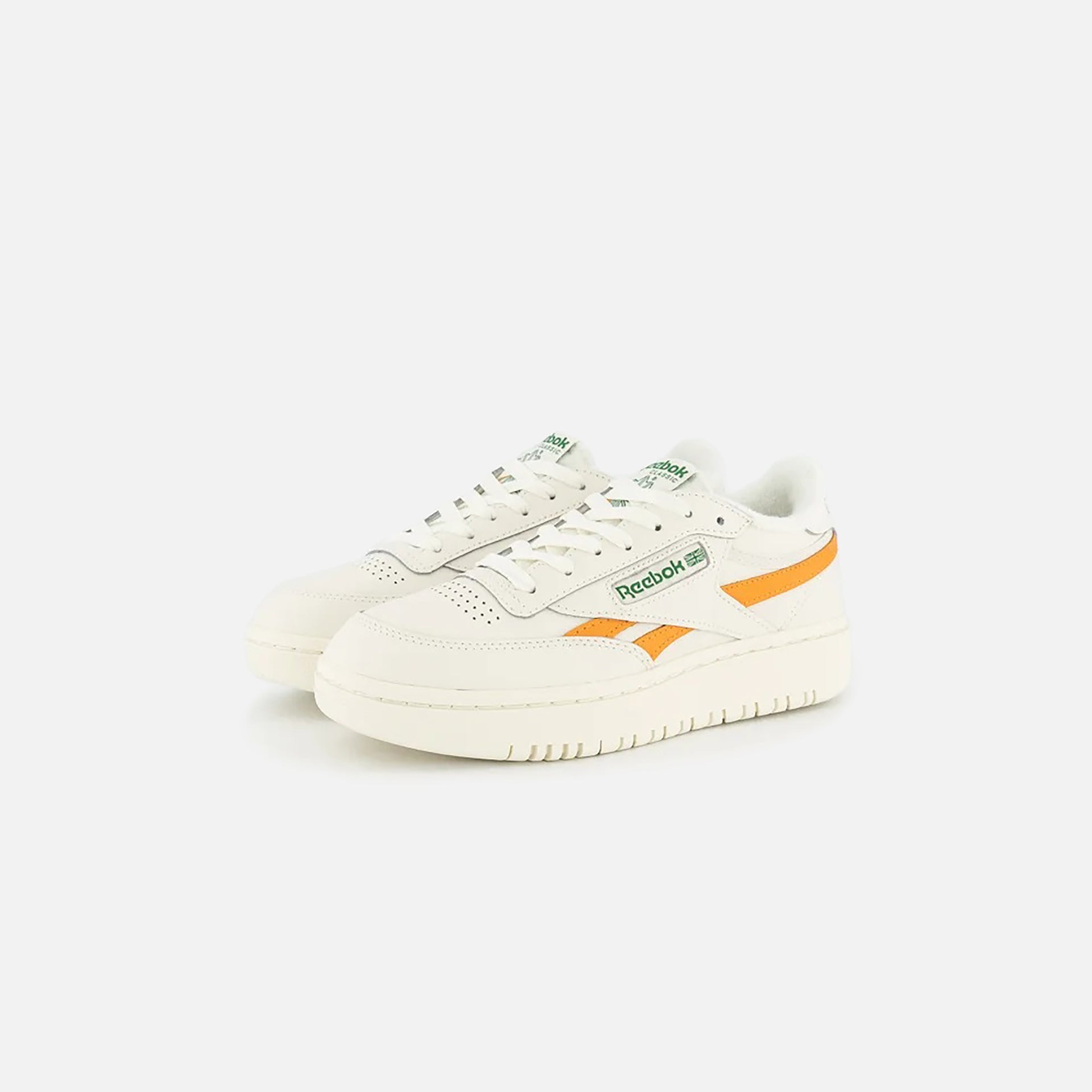 Reebok WMNs Club C Double Revenge - Chalk / Green / Peach Fuzz