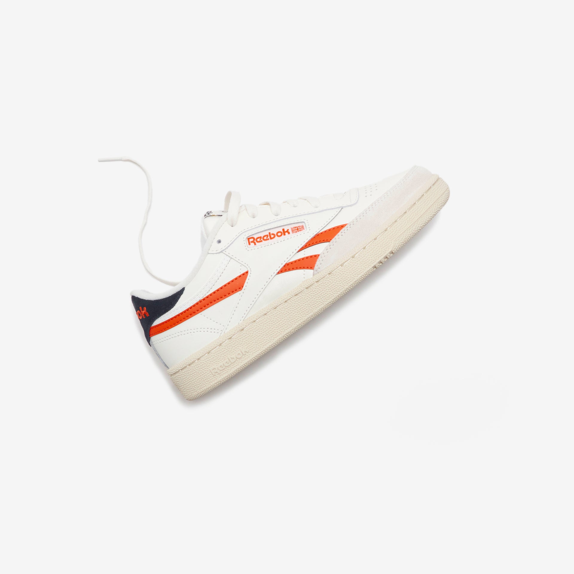 Reebok Club C Revenge "Varsity Revenge" - Chalk / Semi Orange Flare / Core Black