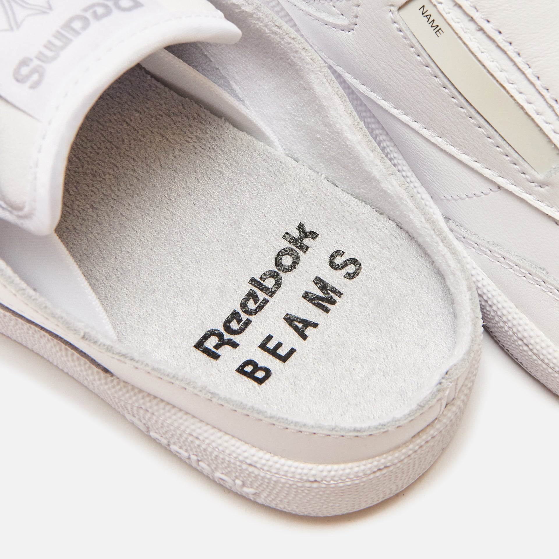 Reebok x BEAMS Club C Laceless Mule - White