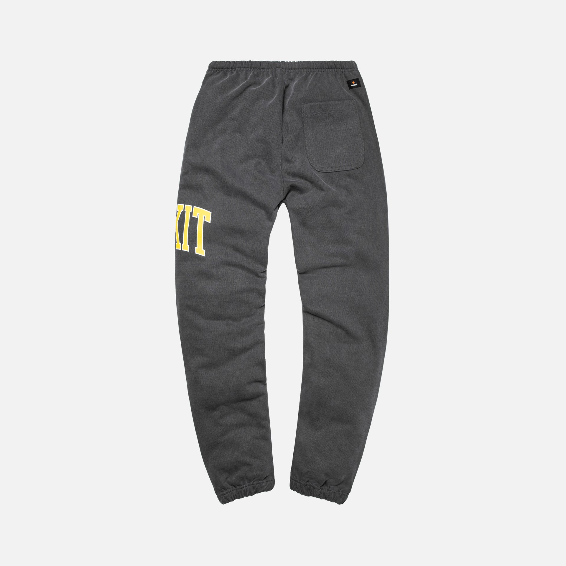 Rokit Pigment Dye Sweatpants - Washed Black / Yellow