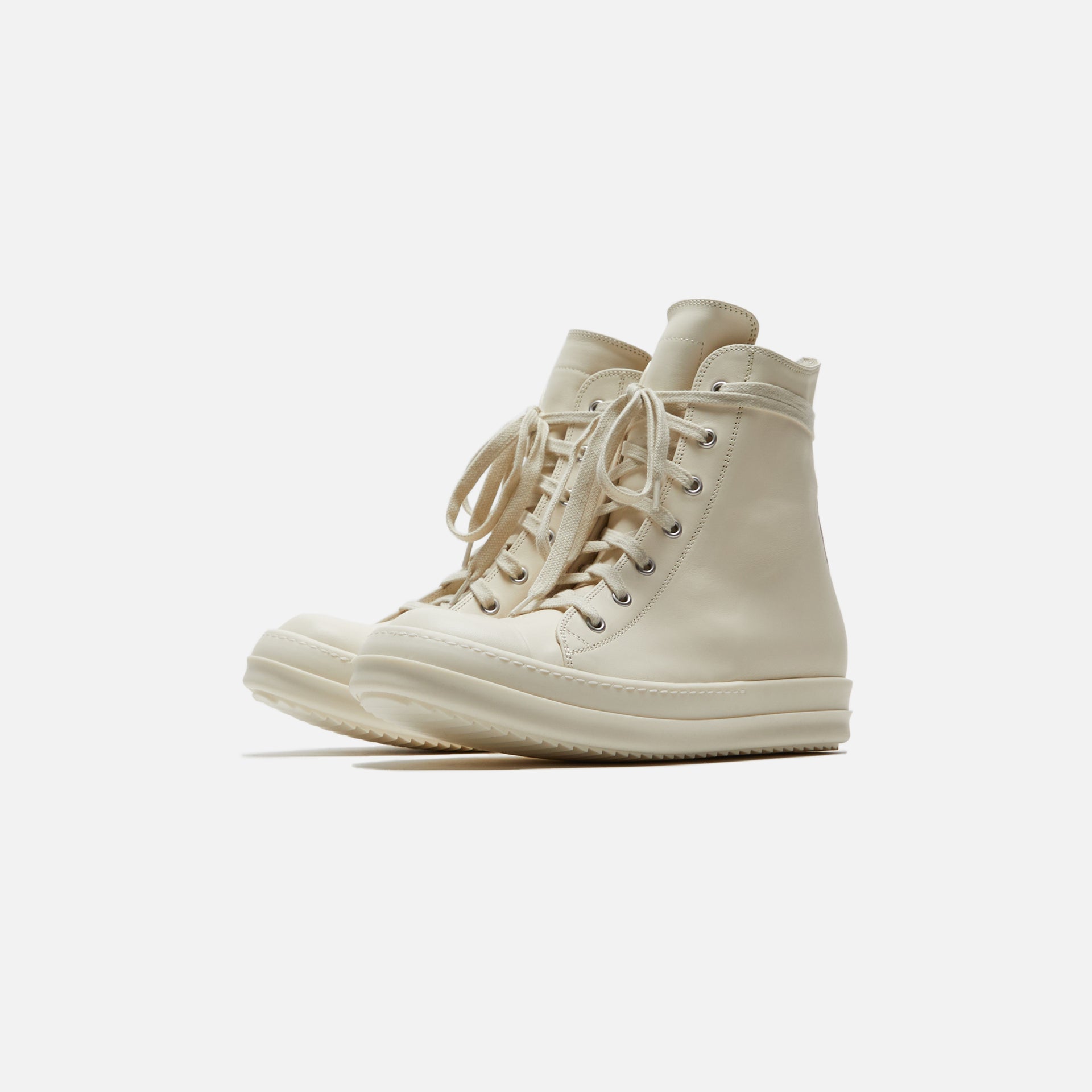 Rick Owens WMNS Scarpe Pelle Sneakers - Milk