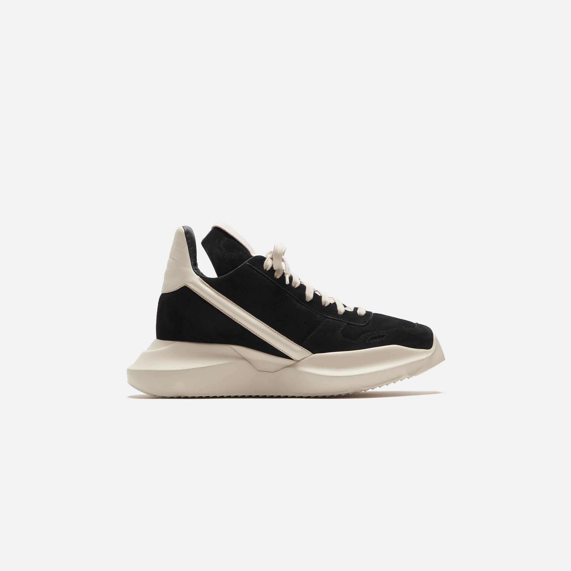 Rick Owens Scarpe Pelle Geth Runner - Black / Milk – Kith