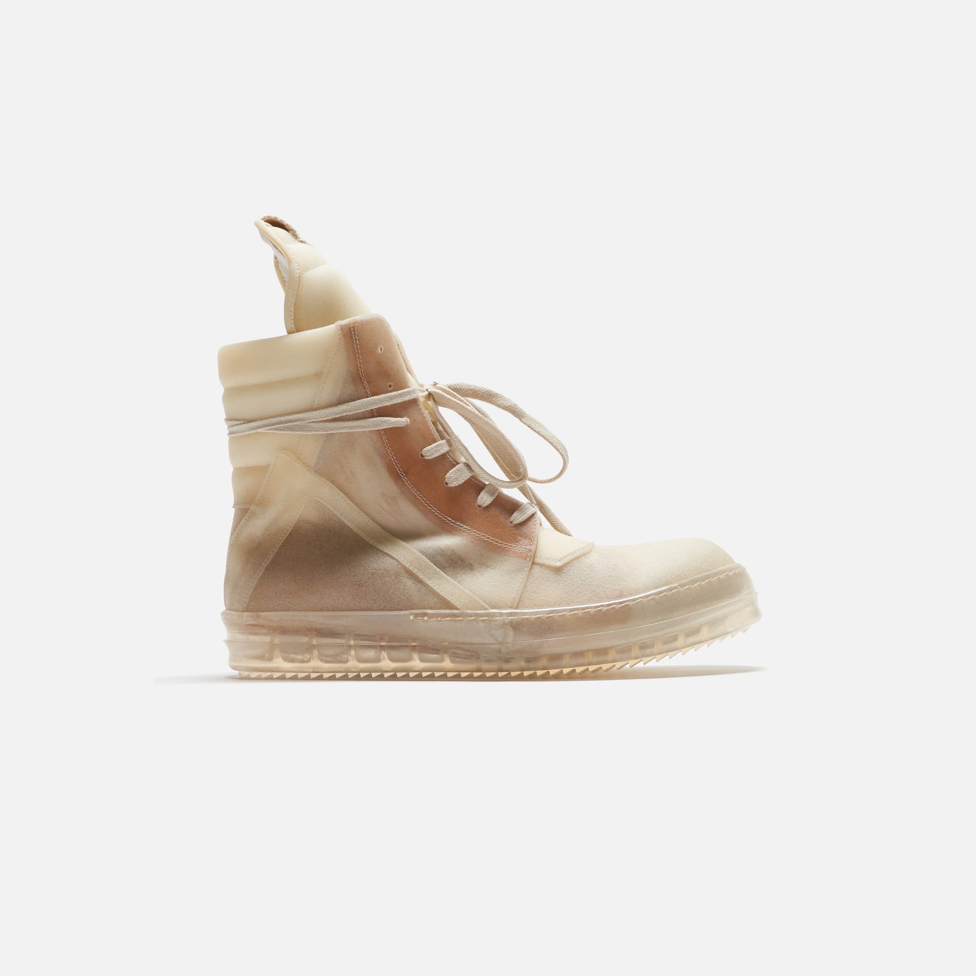 Rick Owens Scarpe Pelle Geobasket - Natural / Clear – Kith