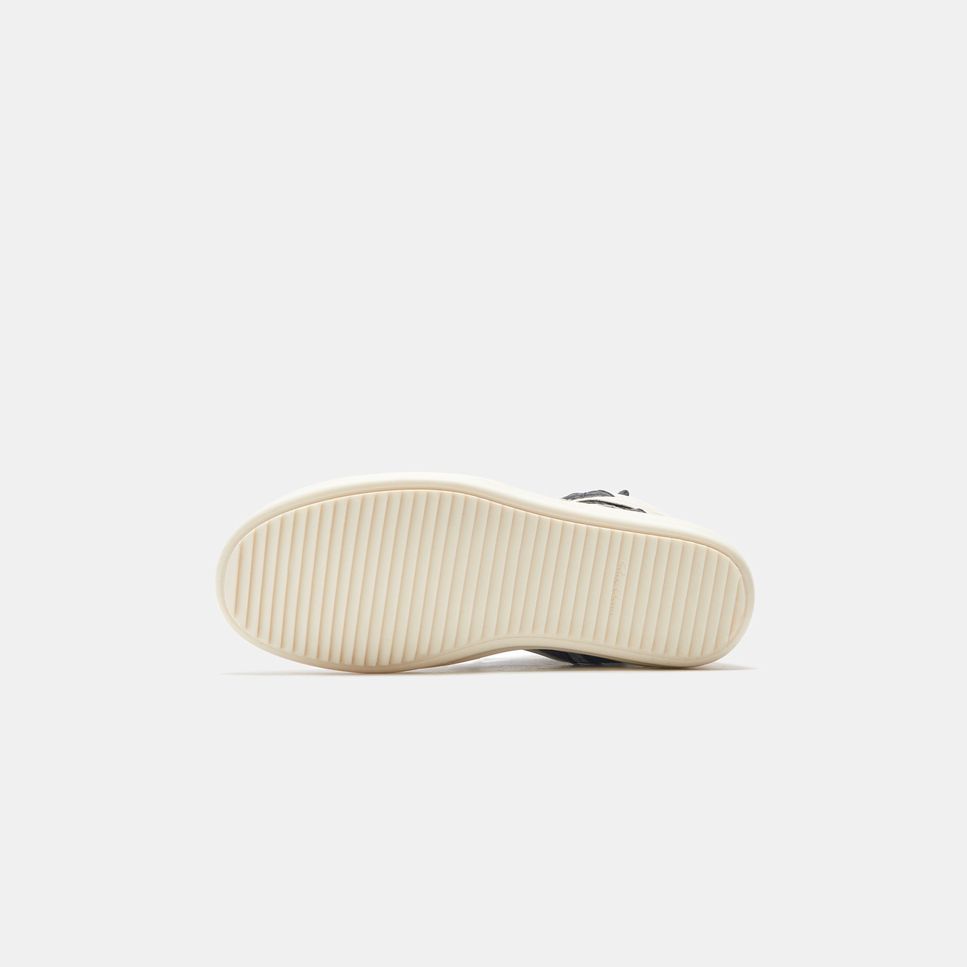 Rick Owens Scarpe Pelle Geobasket - Black / Milk