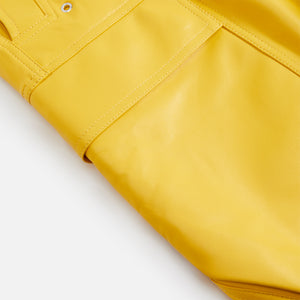 Rick Owens Leather Cargobella Shorts - Lemon