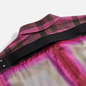 Rick Owens Fogpocket Outershirt - Hot Pink Plaid