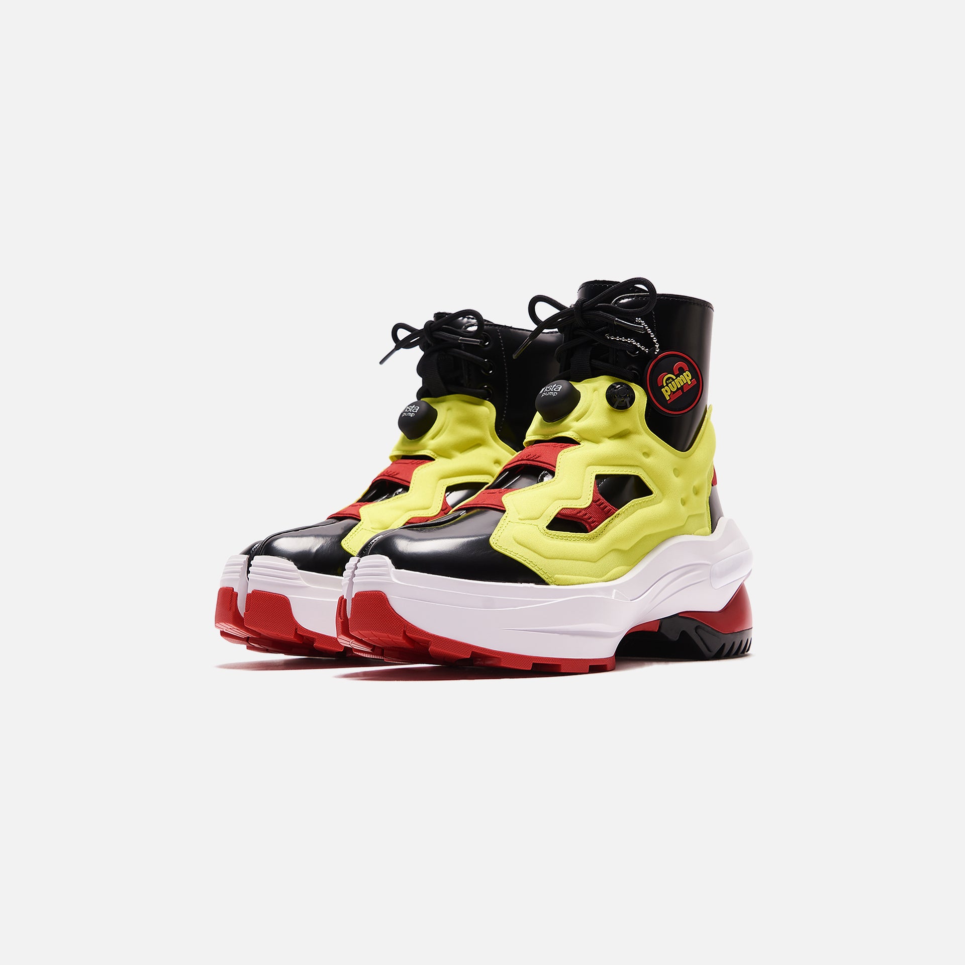 Maison Margiela x Reebok Pump Tabi Boot - Black / Yellow Matt