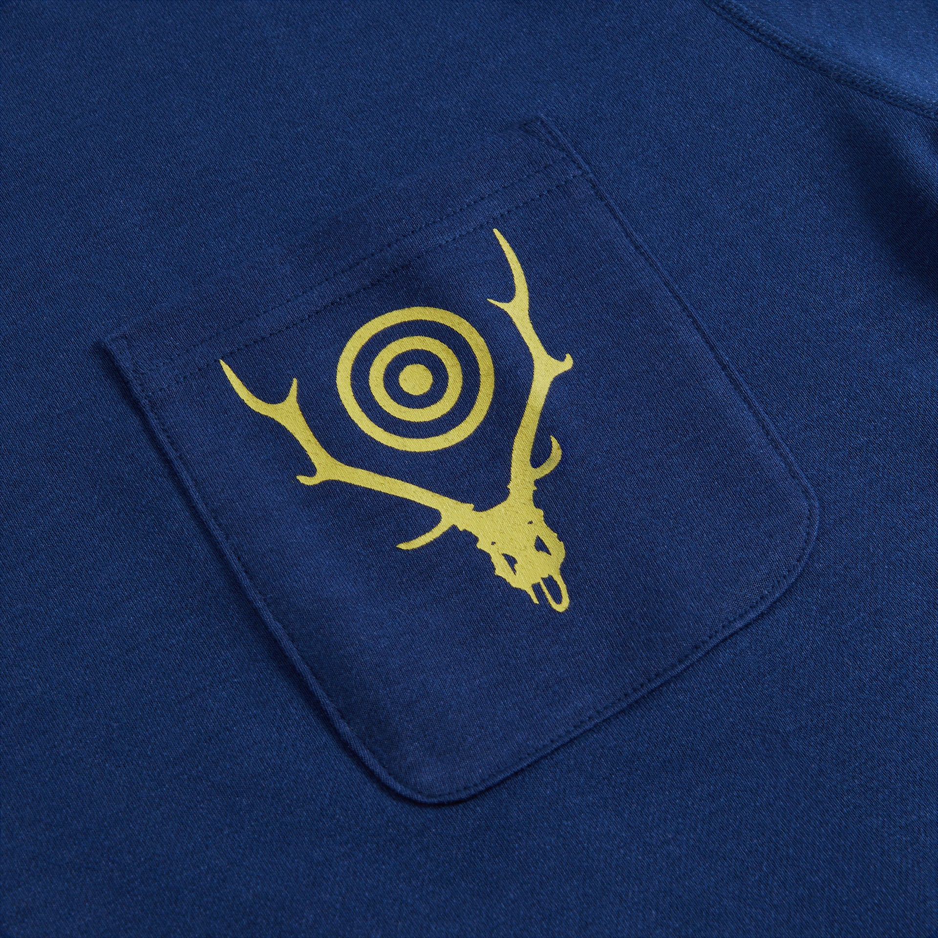 South2 West8 Round Pocket Tee - Circle Horn Navy