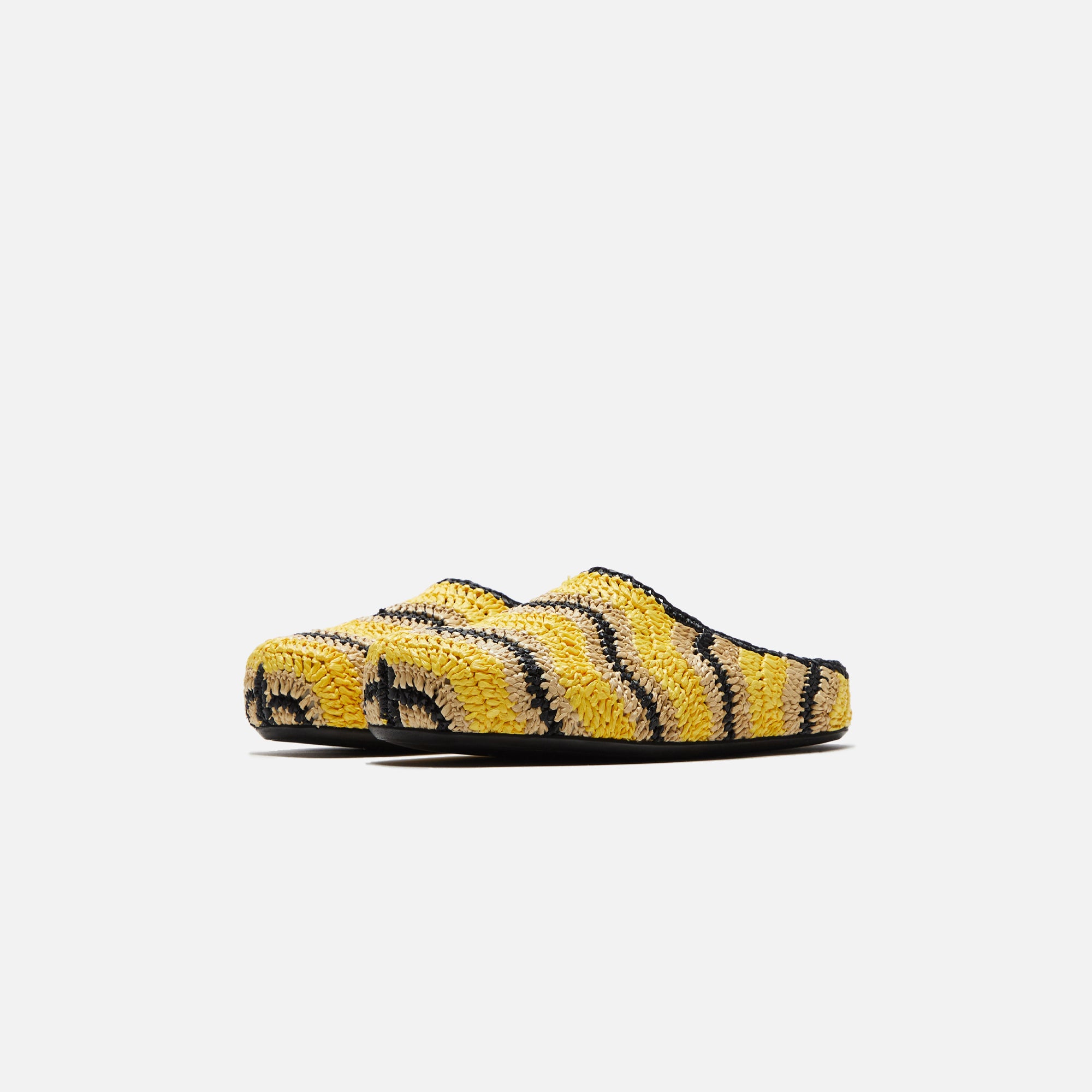 【MARNI】関税込☆MARNI x No VACANCY INN フラット サンダル x No Vacancy Inn Fussbett raffia-effect slides in beige