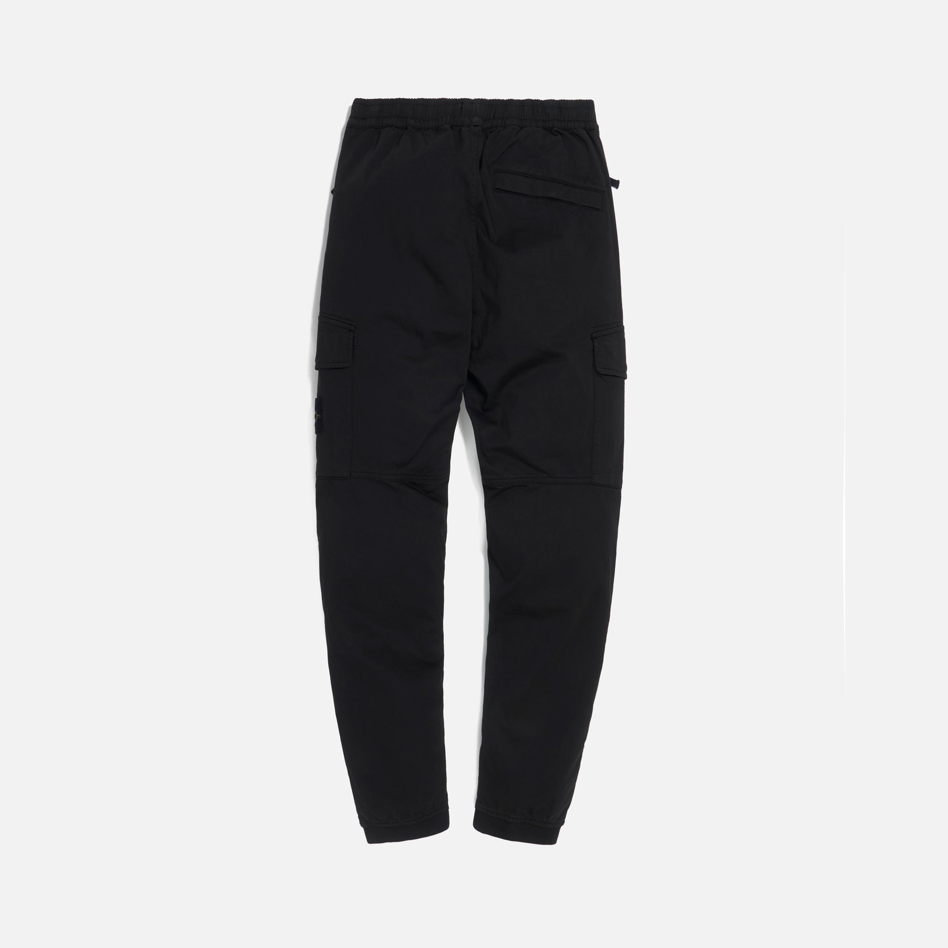 Stone Island Stretch Cotton Wool Satin Garment Dyed Pants - Nero