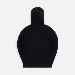 Stone Island Brushed Cotton Fleece Garment Dyed Hoodie Sweatshirt - Black