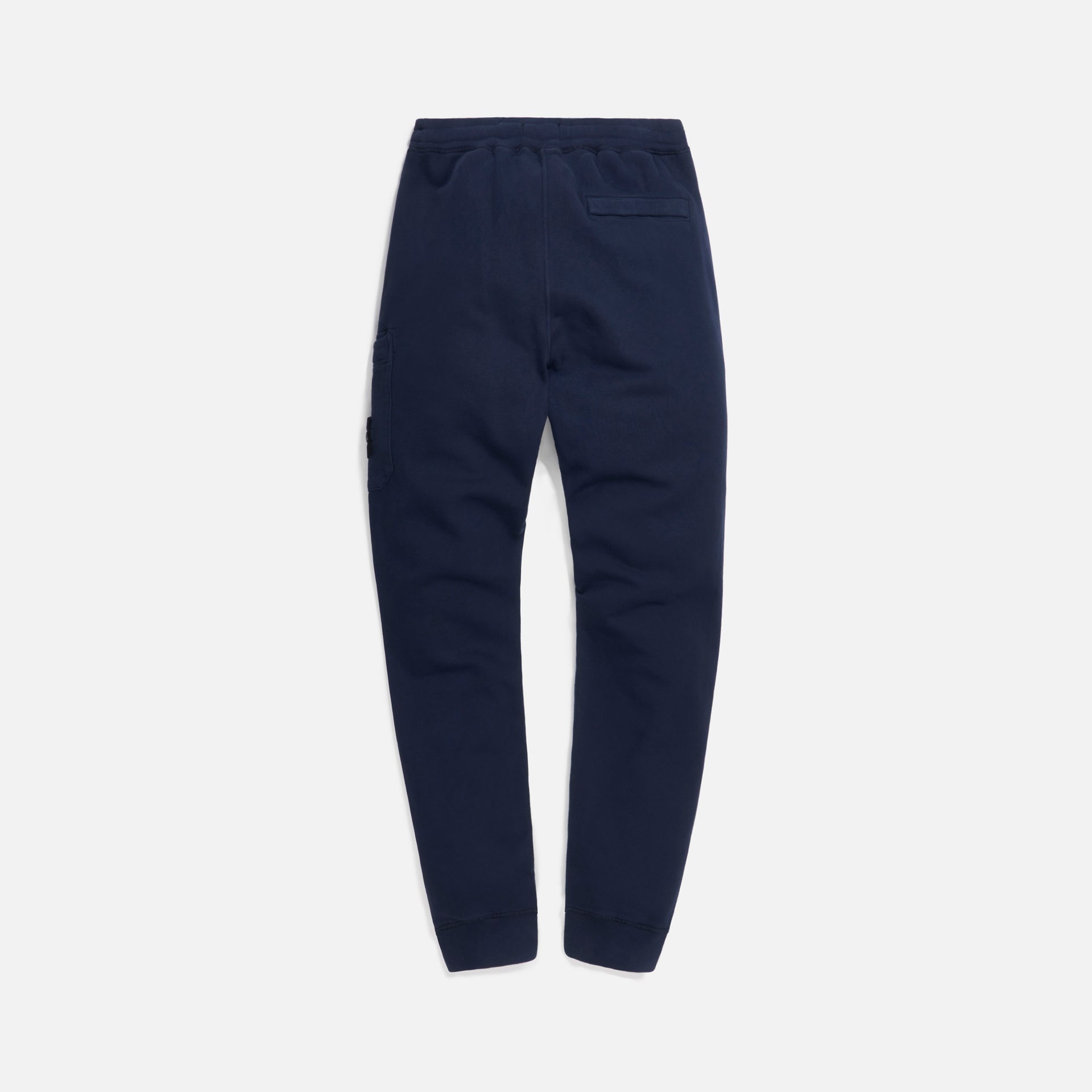 Stone Island Brushed Cotton Fleece Garment Dyed Pants - Blue Marine