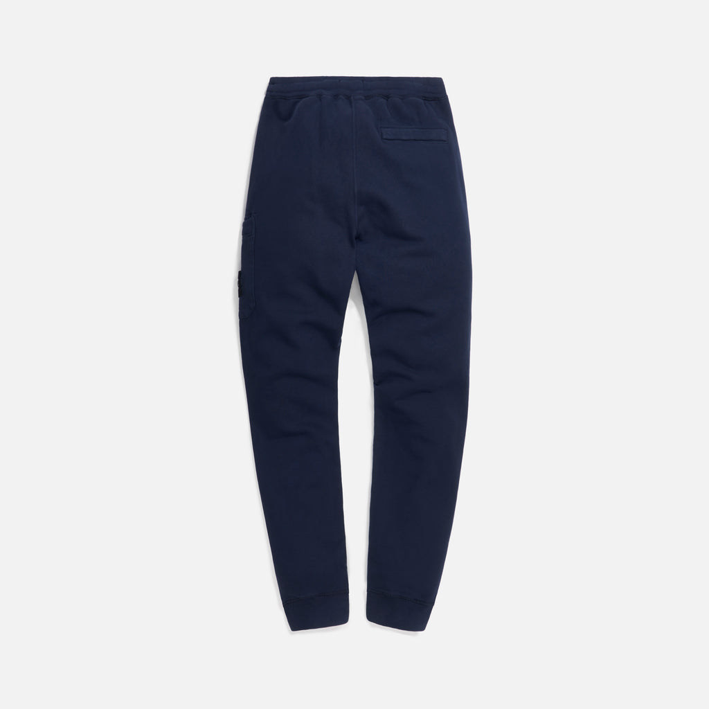 Stone Island Brushed Cotton Fleece Garment Dyed Pants - Blue Marine – Kith