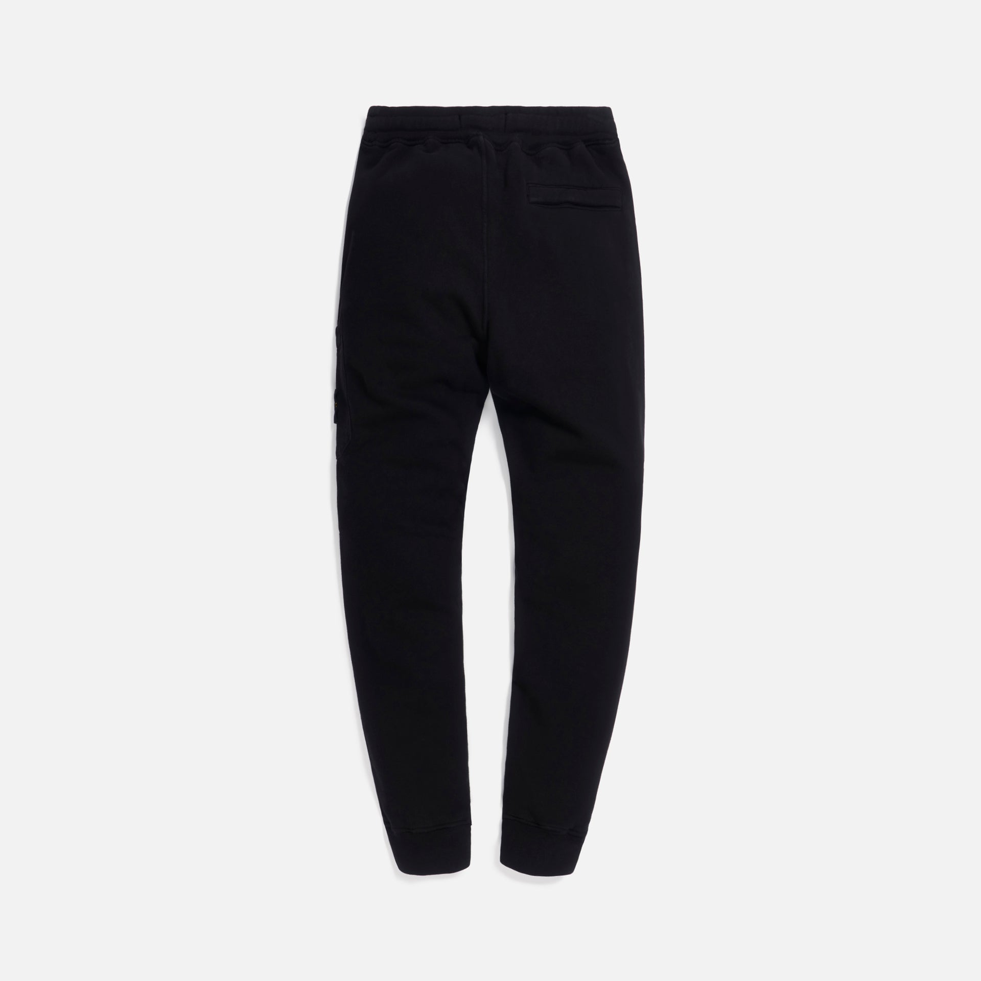 Stone Island Brushed Cotton Fleece Garment Dyed Pants - Black