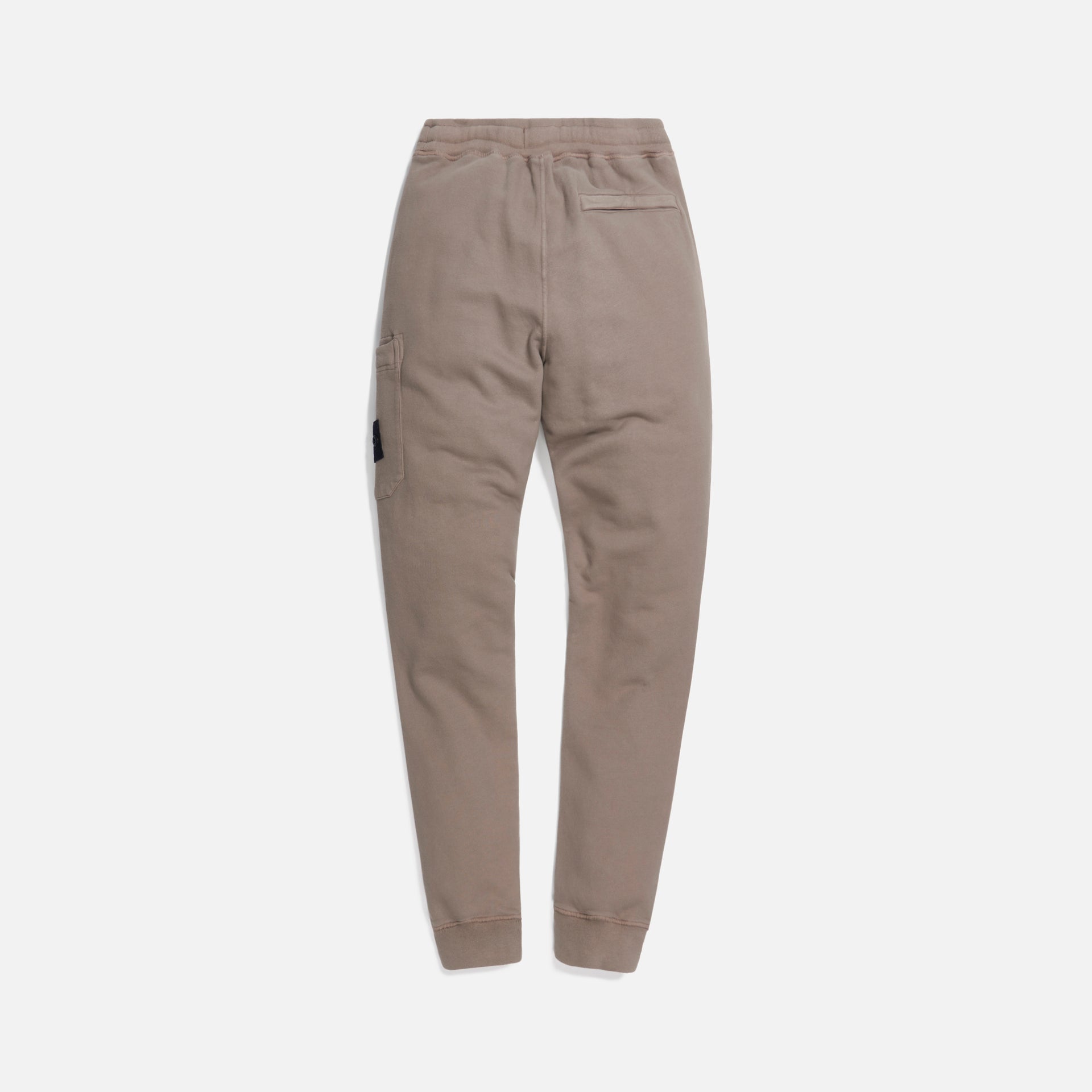 Stone Island Brushed Cotton Fleece Garment Dyed Pants - Mud