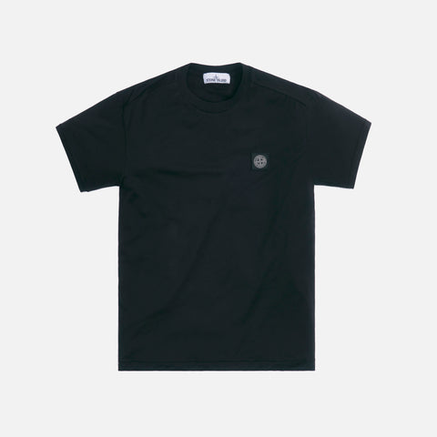 Stone Island 60/2 Cotton Jersey Garment Dyed Polo Shirt - Black