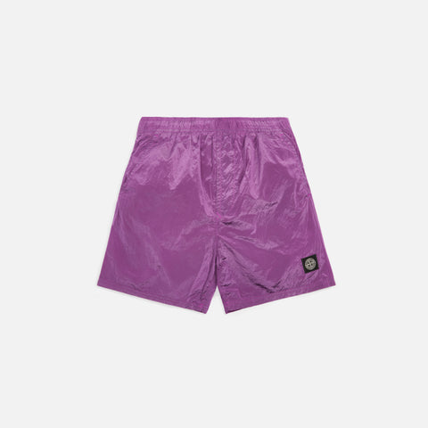 Stone Island Nylon Metal Garment Dyed Swim Shorts - Magenta