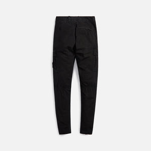 Stone Island Brushed Cotton Canvas Garment Dyed Old Effect Cargo Pants - Black