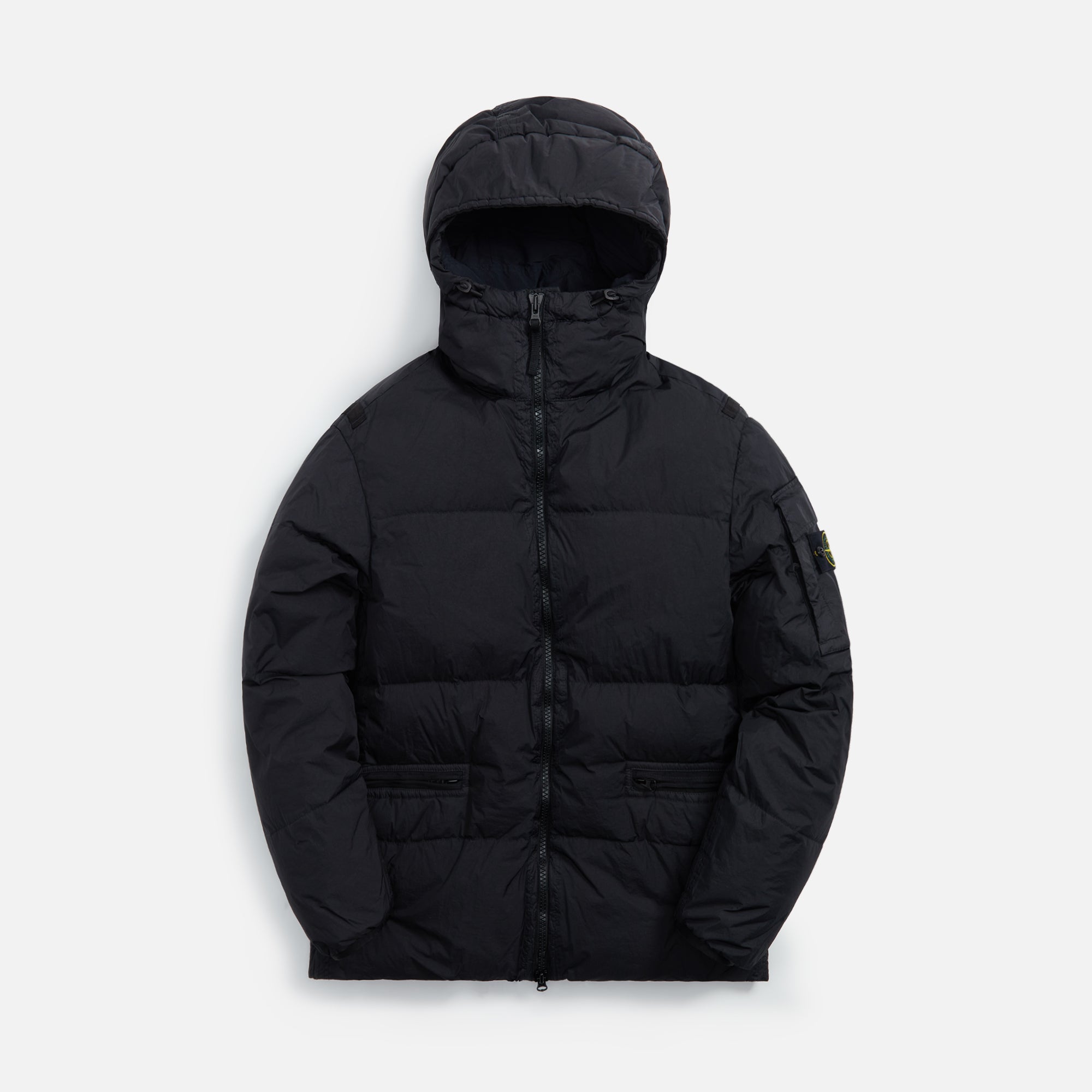 Stone island crinkle reps down store jacket black