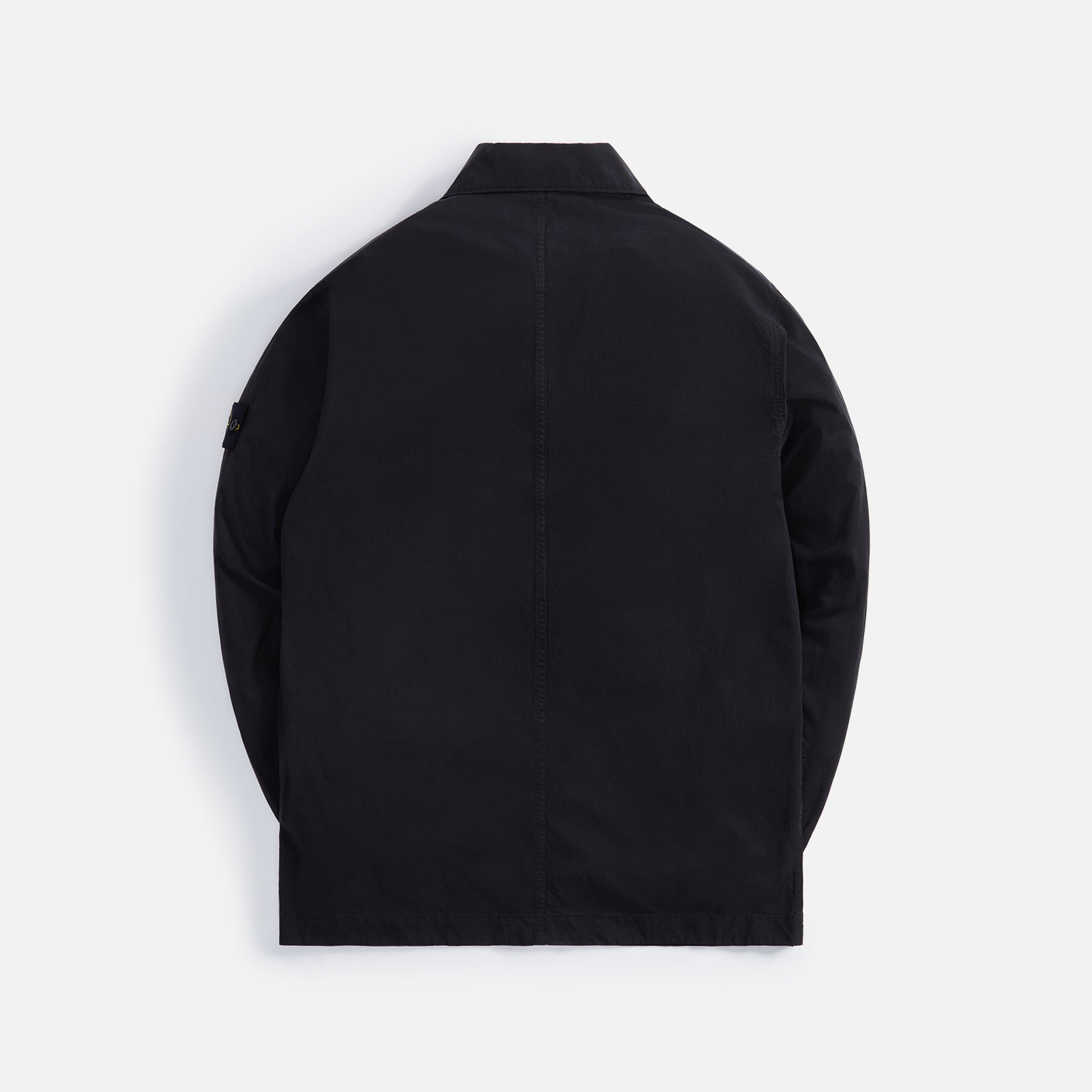 Stone Island Garment Dyed Cotton Twill Overshirt - Black