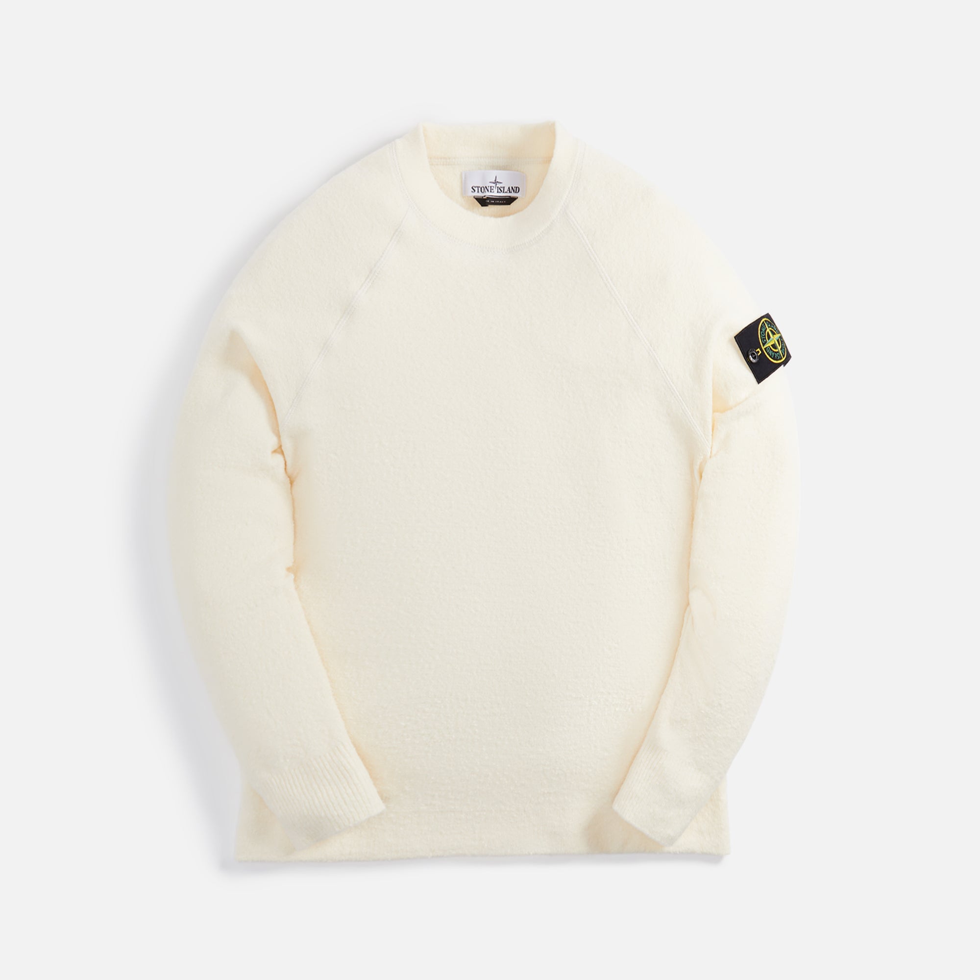 Stone Island Soft Cotton Gauzed Effect Sweater - Natural – Kith